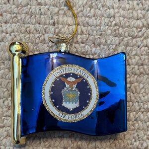 Air Force e Blue and Gold Flag Ornament